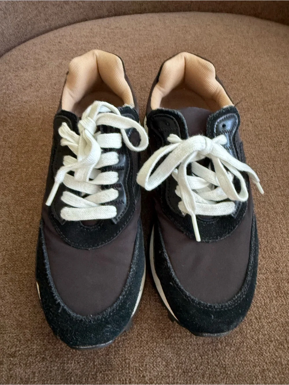Blondo Black and Cream Lace-Up Men's Sneakers
